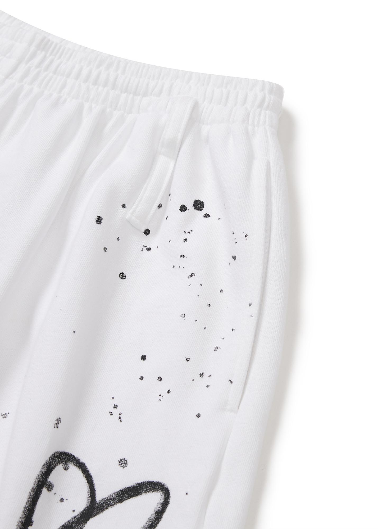 LCDC ♥ PRINTED BERMUDA SWEATPANTS /追跡付 PRINTED BERMUDA SWEATPANTS (WHITE)