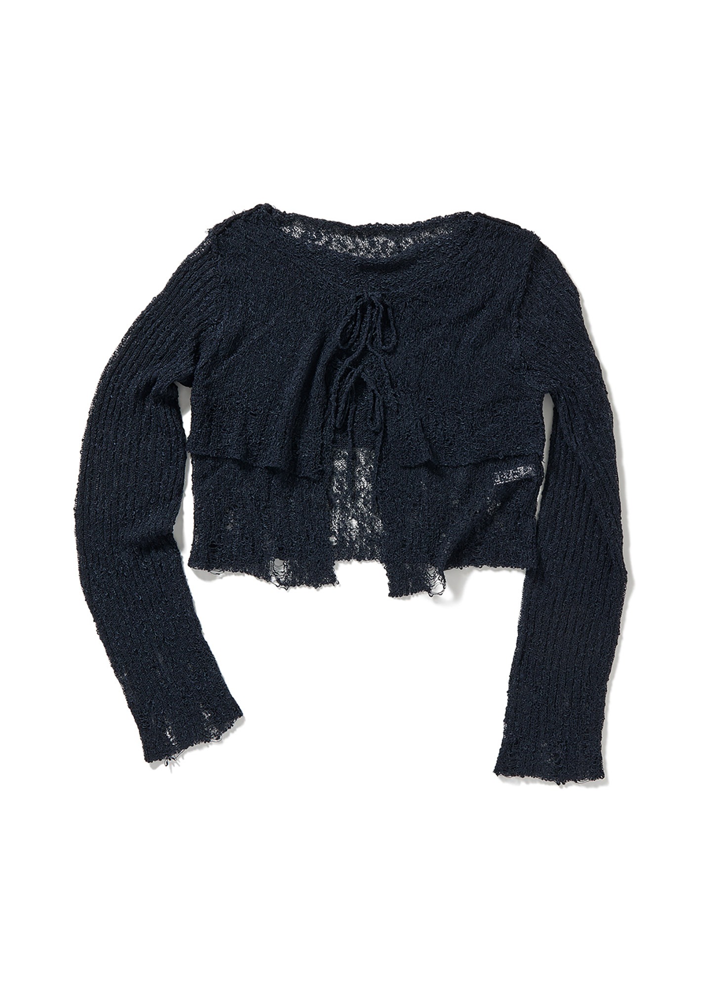 perverze Pinched Seam Knit Cardigan（Double Face Knit