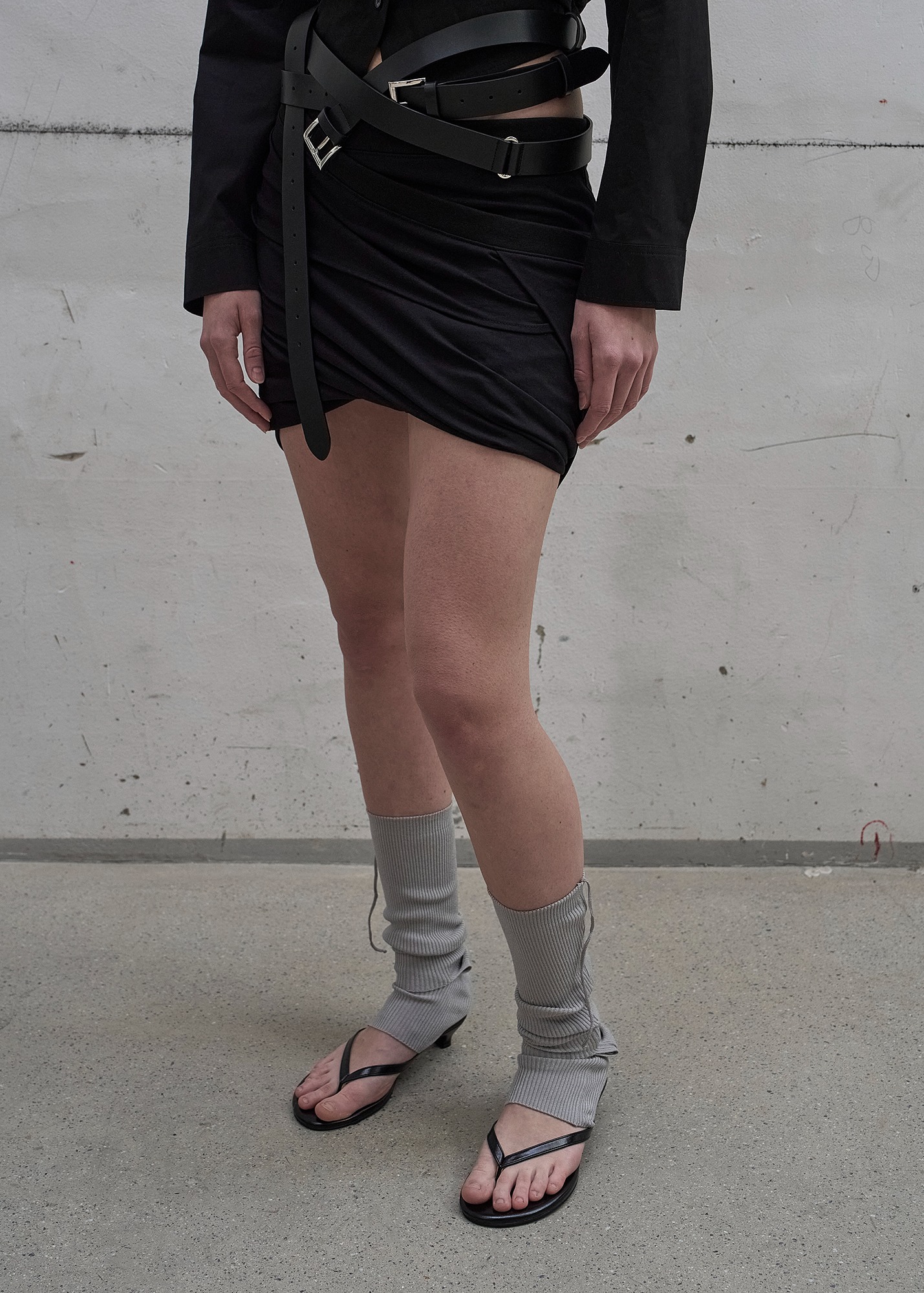 LCDC ♥ TWISTED MINI VOLUME SKIRT /追跡付 2nd REORDER] TWISTED MINI VOLUME SKIRT (LIGHT GREY)