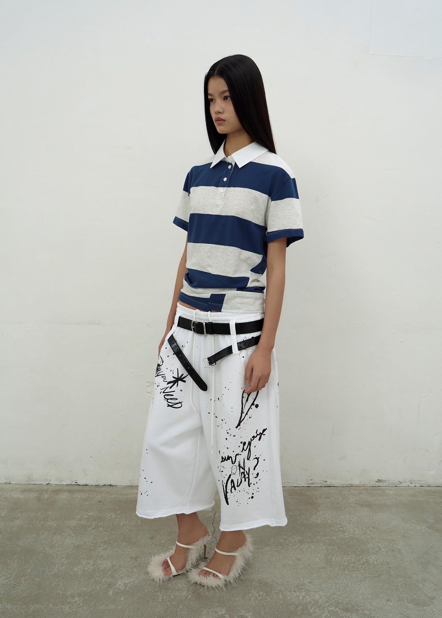 パンツ LCDC : 25SS / PRINTED BERMUDA SWEATPANTS (2COLORS) PRINTED BERMUDA SWEATPANTS (WHITE)