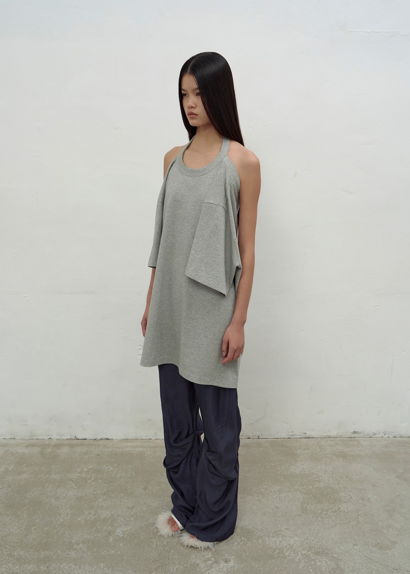 LCDC ♥ HALTERNECK OVERSIZED T-SHIRT /追跡付 HALTERNECK OVERSIZED T-SHIRT (BLACK)