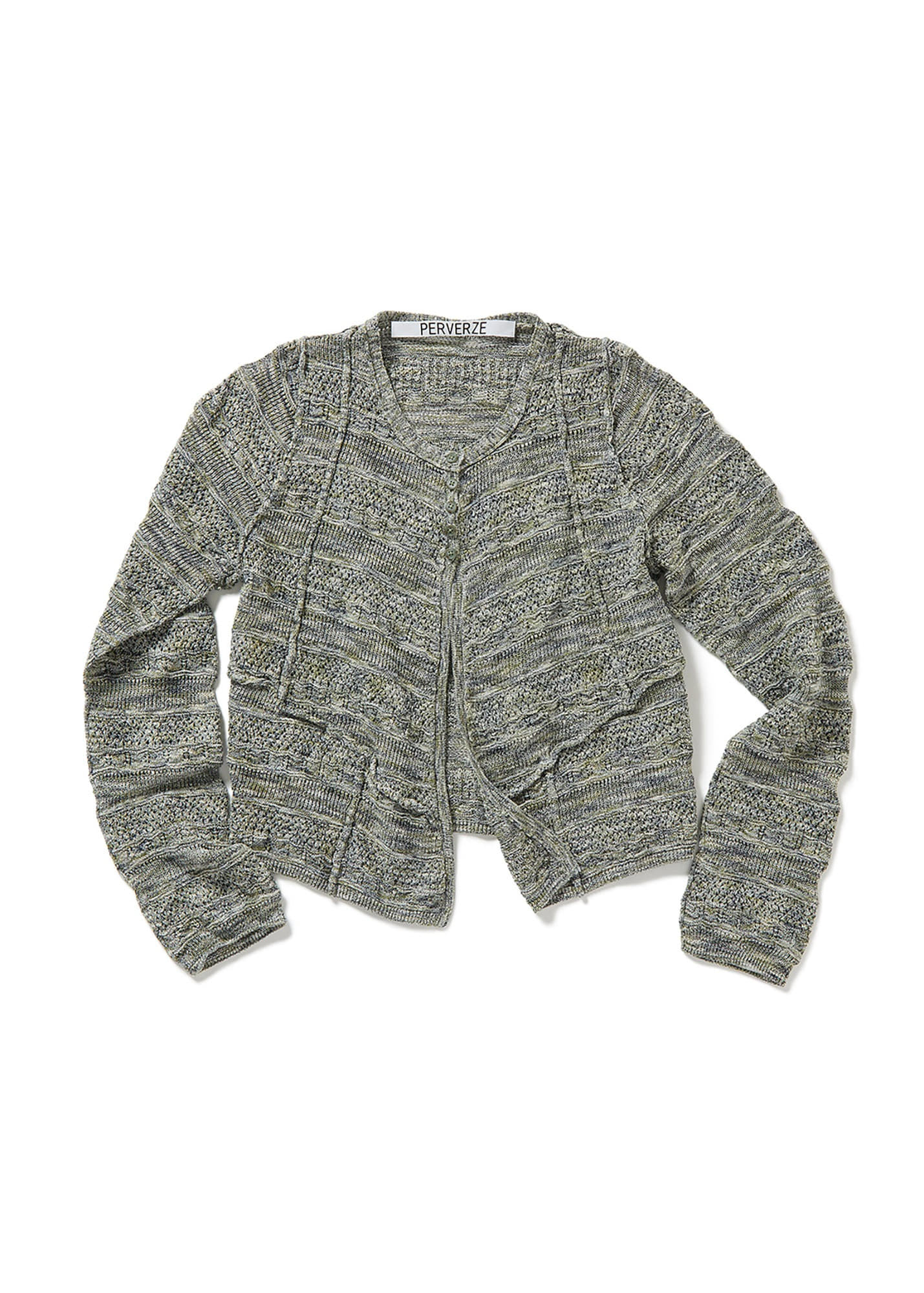퍼버즈 DIP-DYE RIB KNIT CARDIGAN (BLACK) - SHOP LCDC