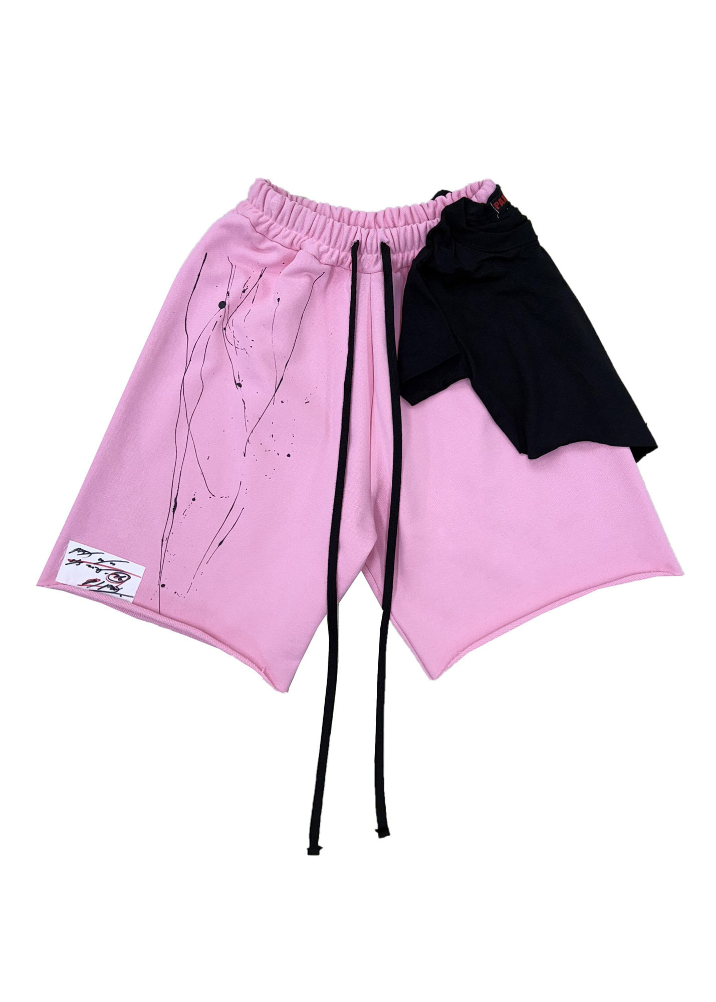 PAX00100 ♥ PAX PINK OVERSIZED CAPRI PANTS /追跡付 SHOP LCDC