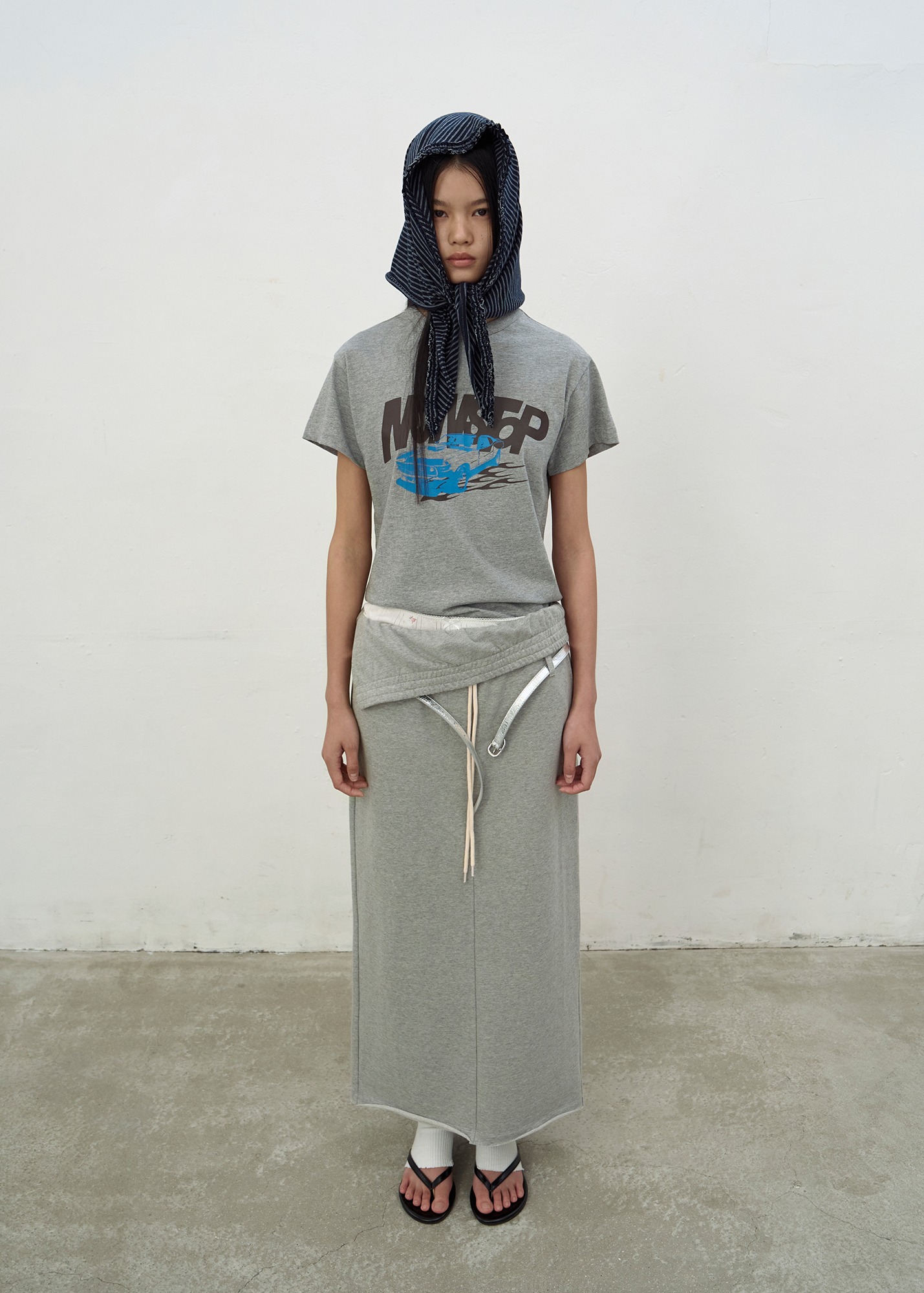LCDC ♥ FOLD-OVER JERSEY SKIRT /追跡付 FOLD-OVER JERSEY SKIRT (BLACK)