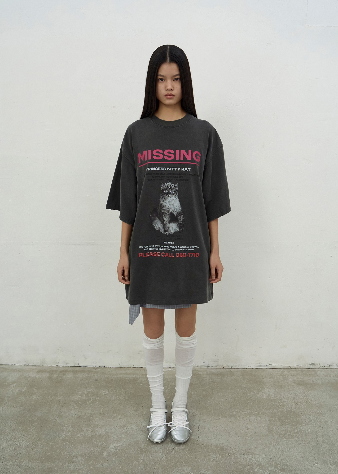 LCDC ♥ KAT PRINT MINI DRESS /追跡付 KAT PRINT MINI DRESS (WHITE)