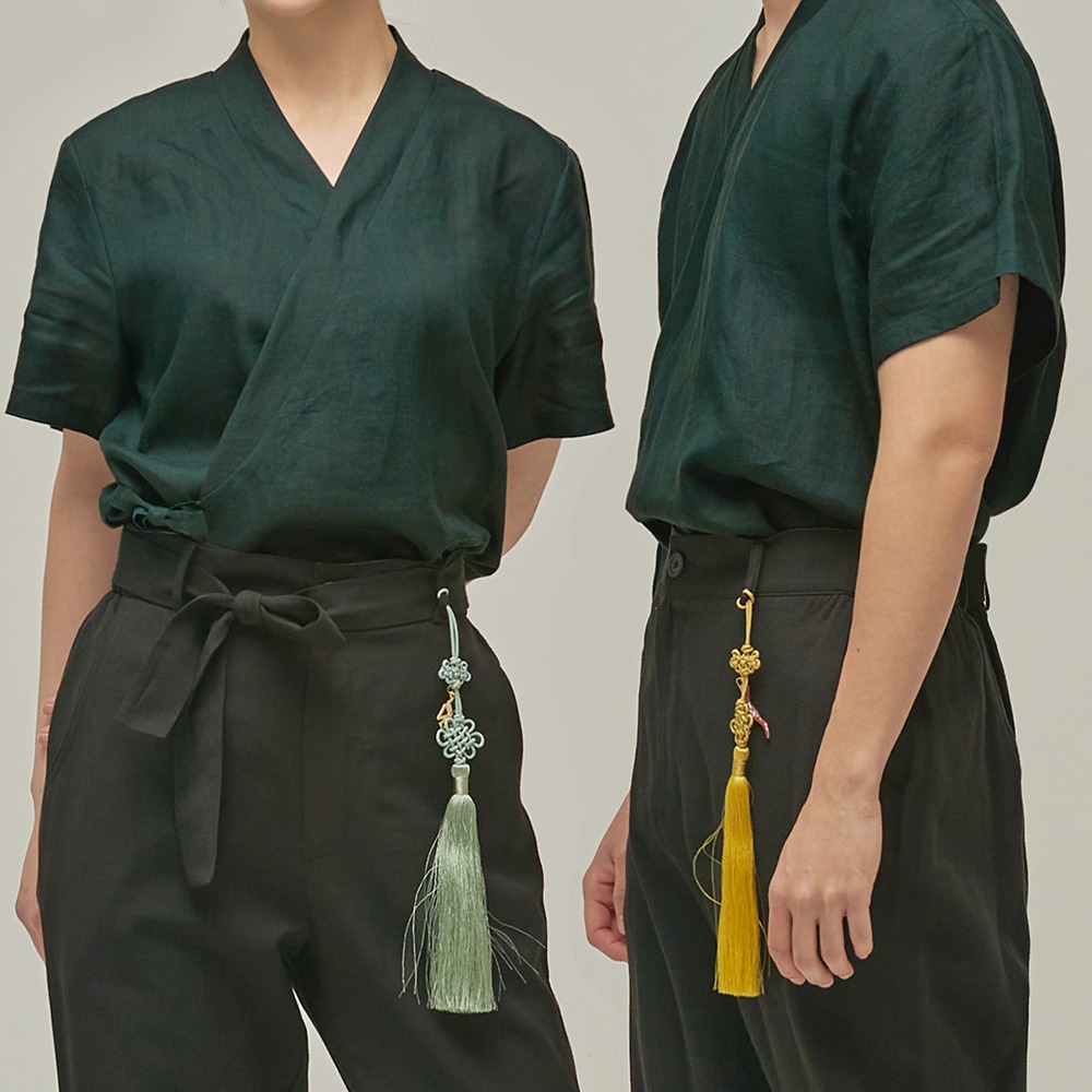 Linen Bon Jeogori [deep green]