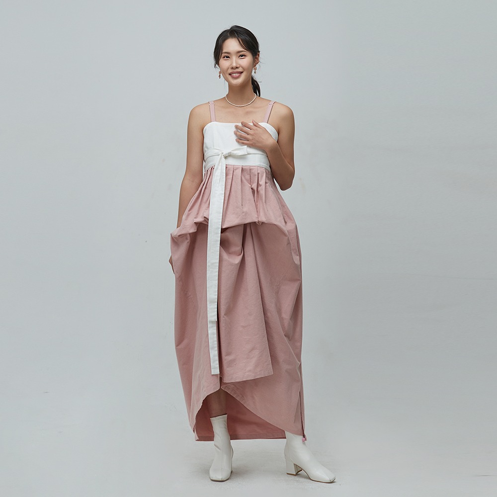 3-Way fleece-lined Hem Skirt [pink]