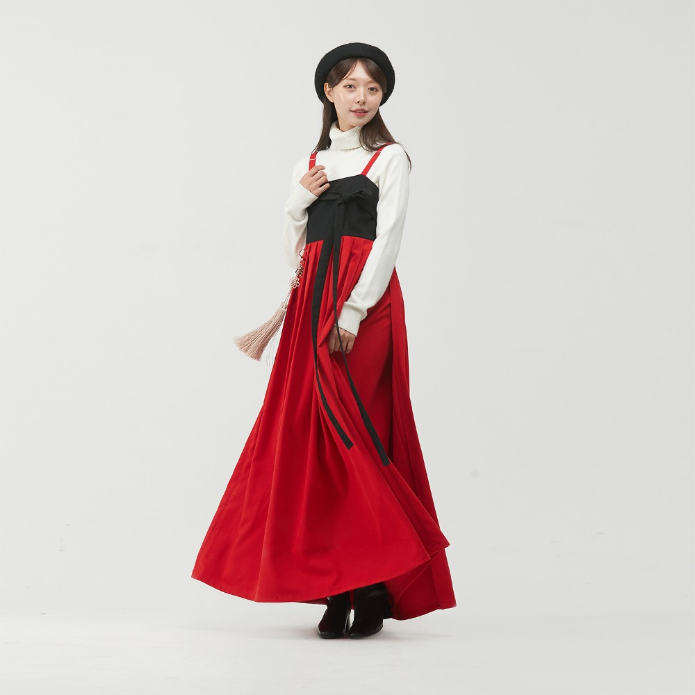 3-Way soft Hem Skirt [red]