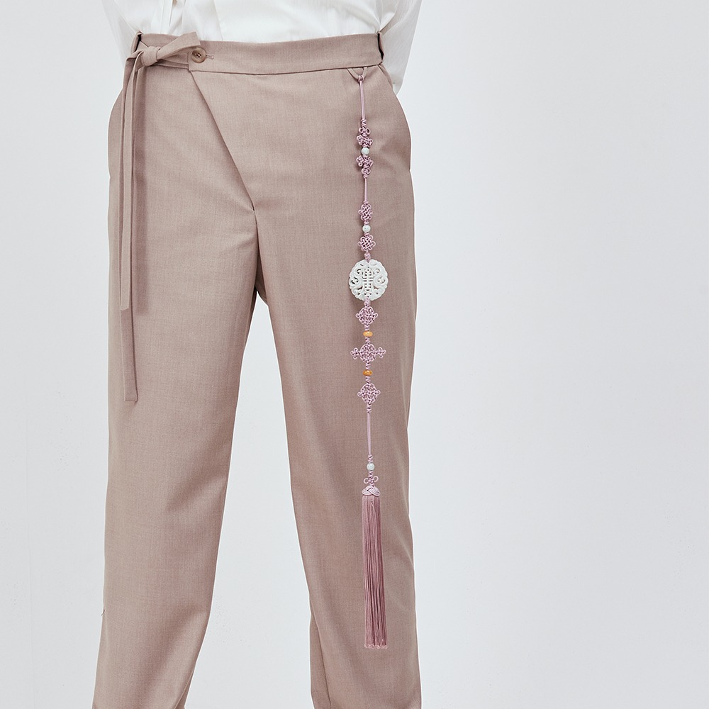 Jade ornament Long-Long Norigae [pink]