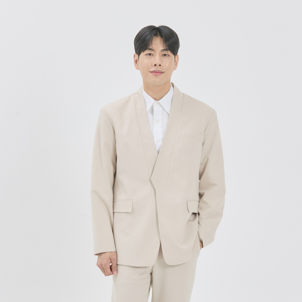 Hidden button Hanbok Formal Jacket [beige]