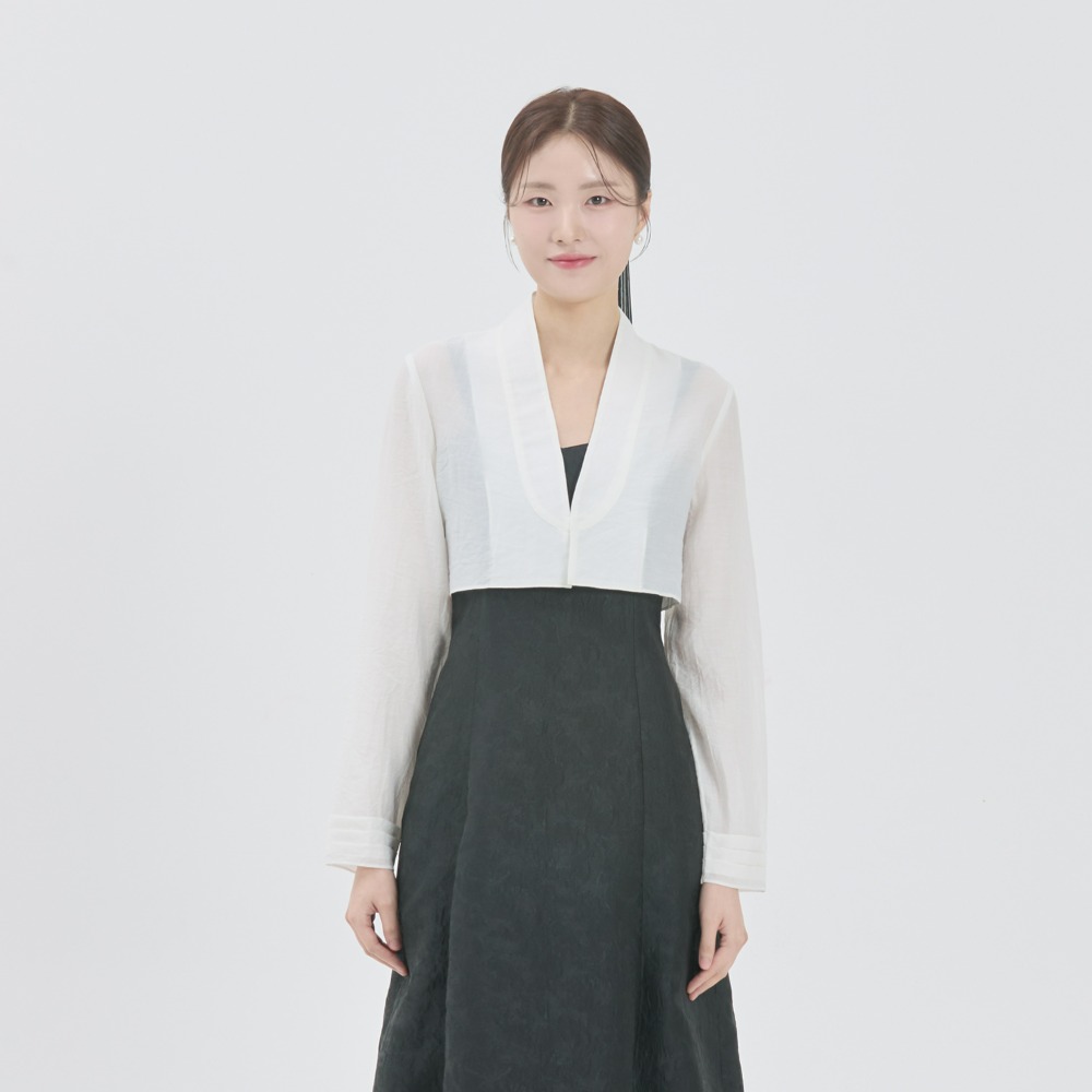 New Matching Collar Jeoksam Top Jeogori [White]