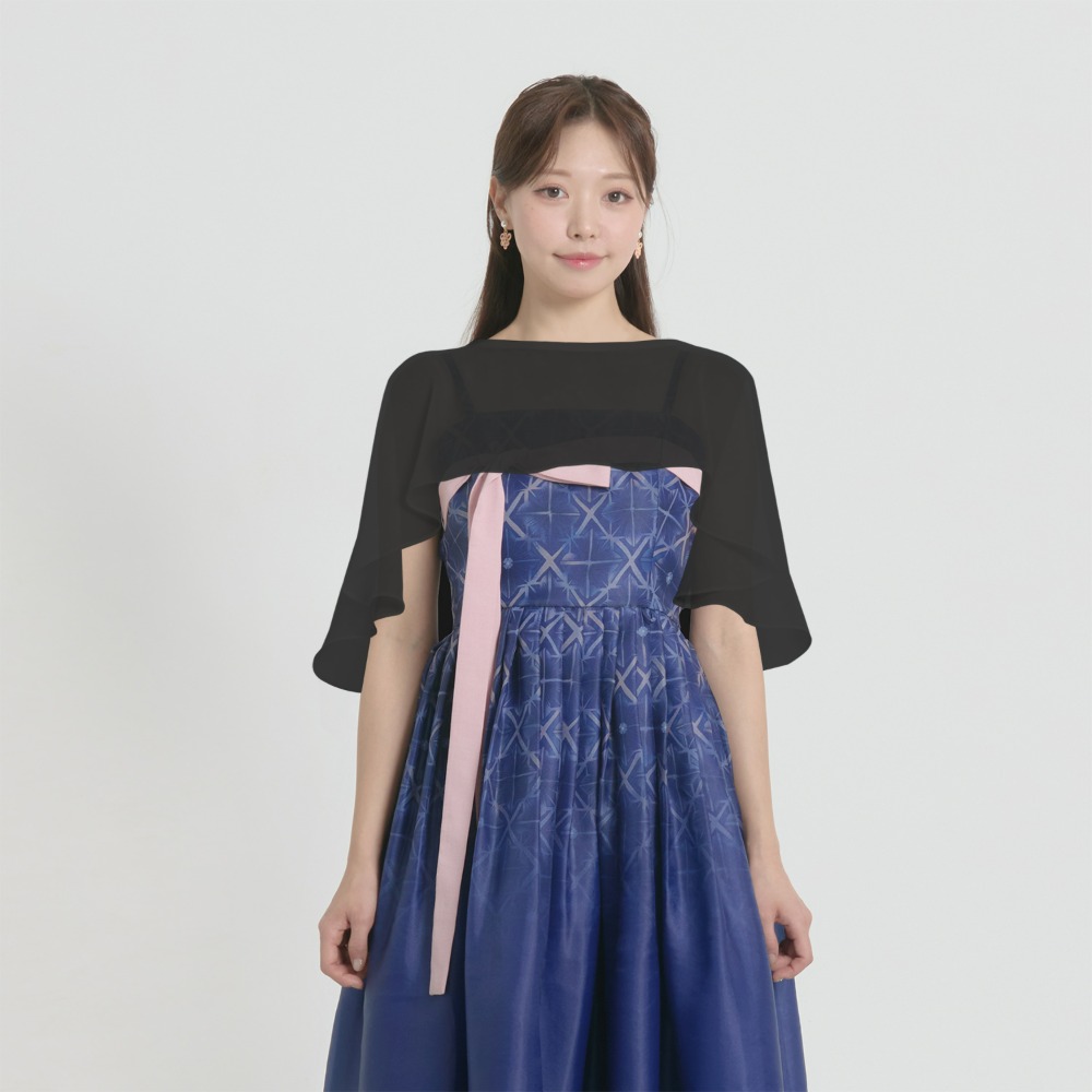 Chiffon Cape [black]