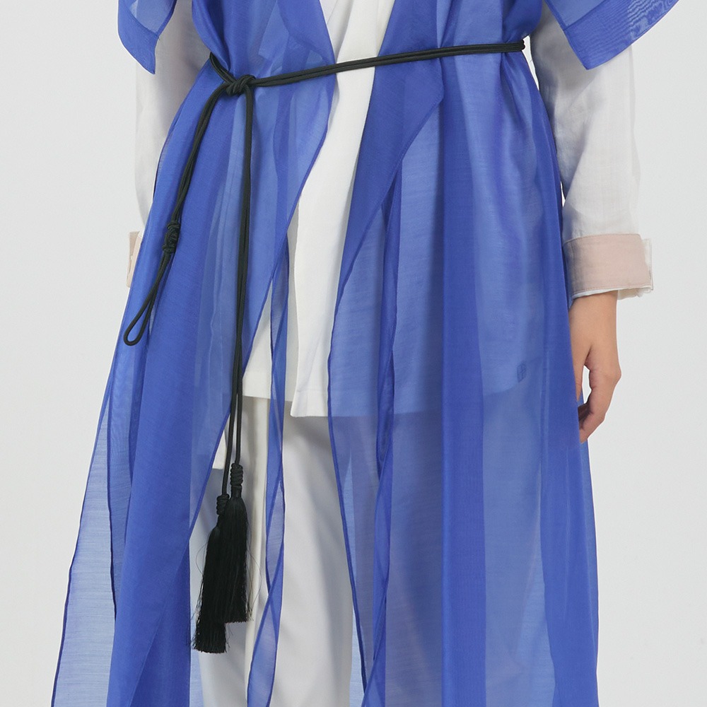 K- POP Gwidorae maedeup knot Tassel Belt Midi [black]
