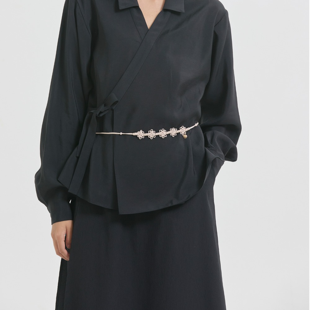 Maedeup knot chain Waist Belt [beige]