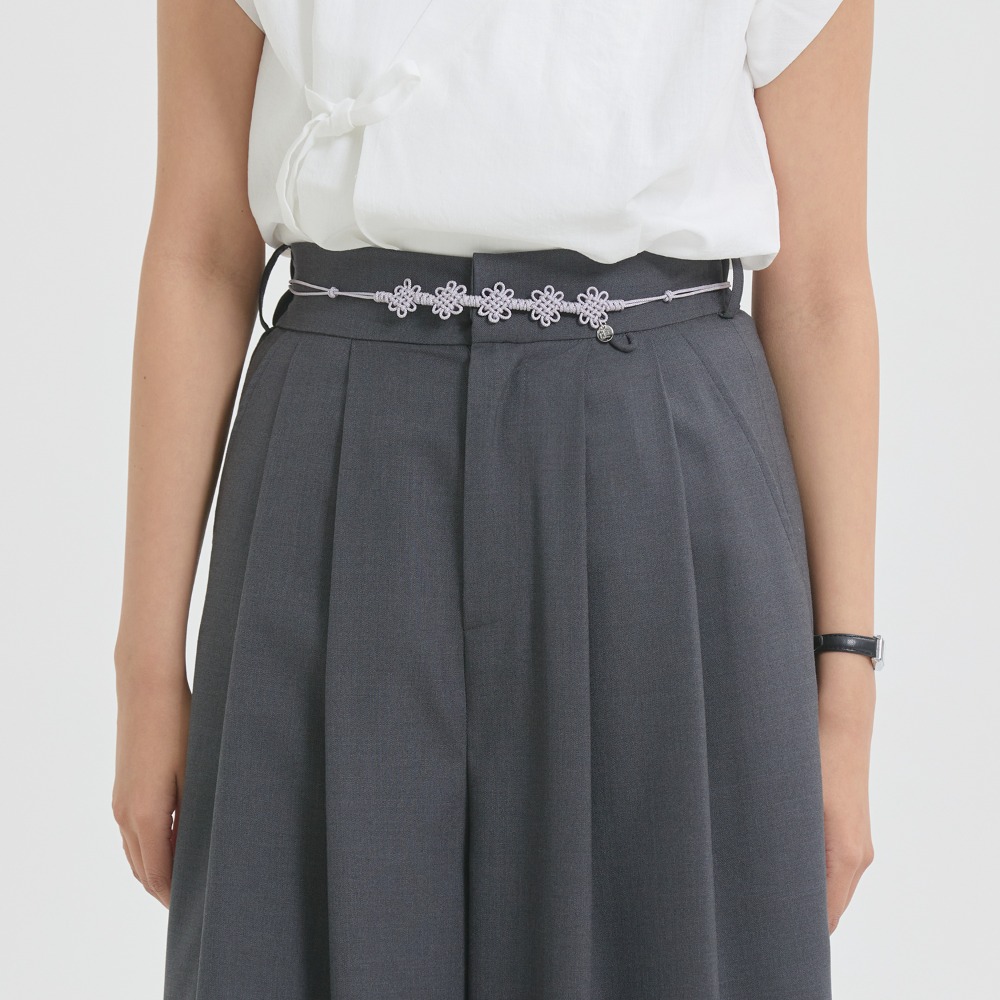 Maedeup knot chain Waist Belt [Grey]