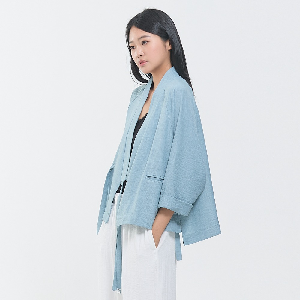 Layered Top Short Jeogori [SkyBlue]