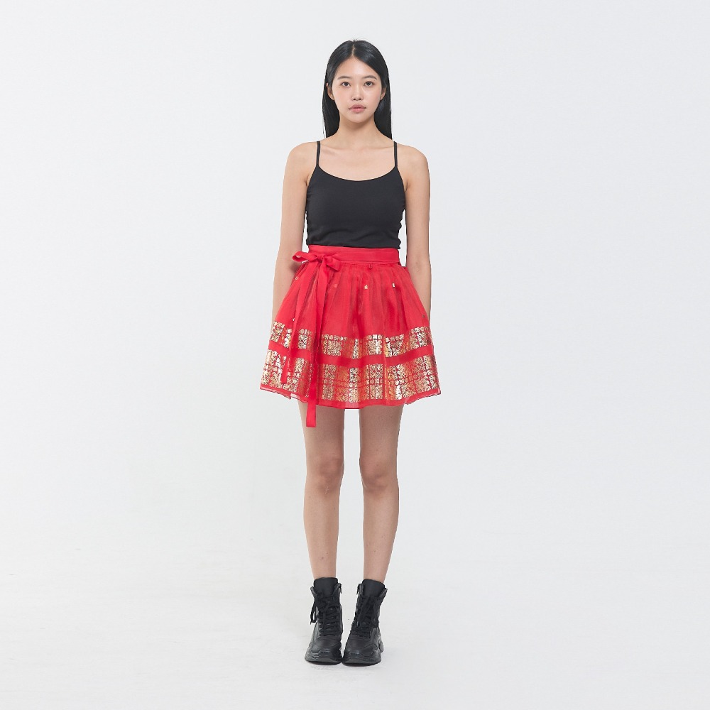 Seuran band Wrap Skirt [red]