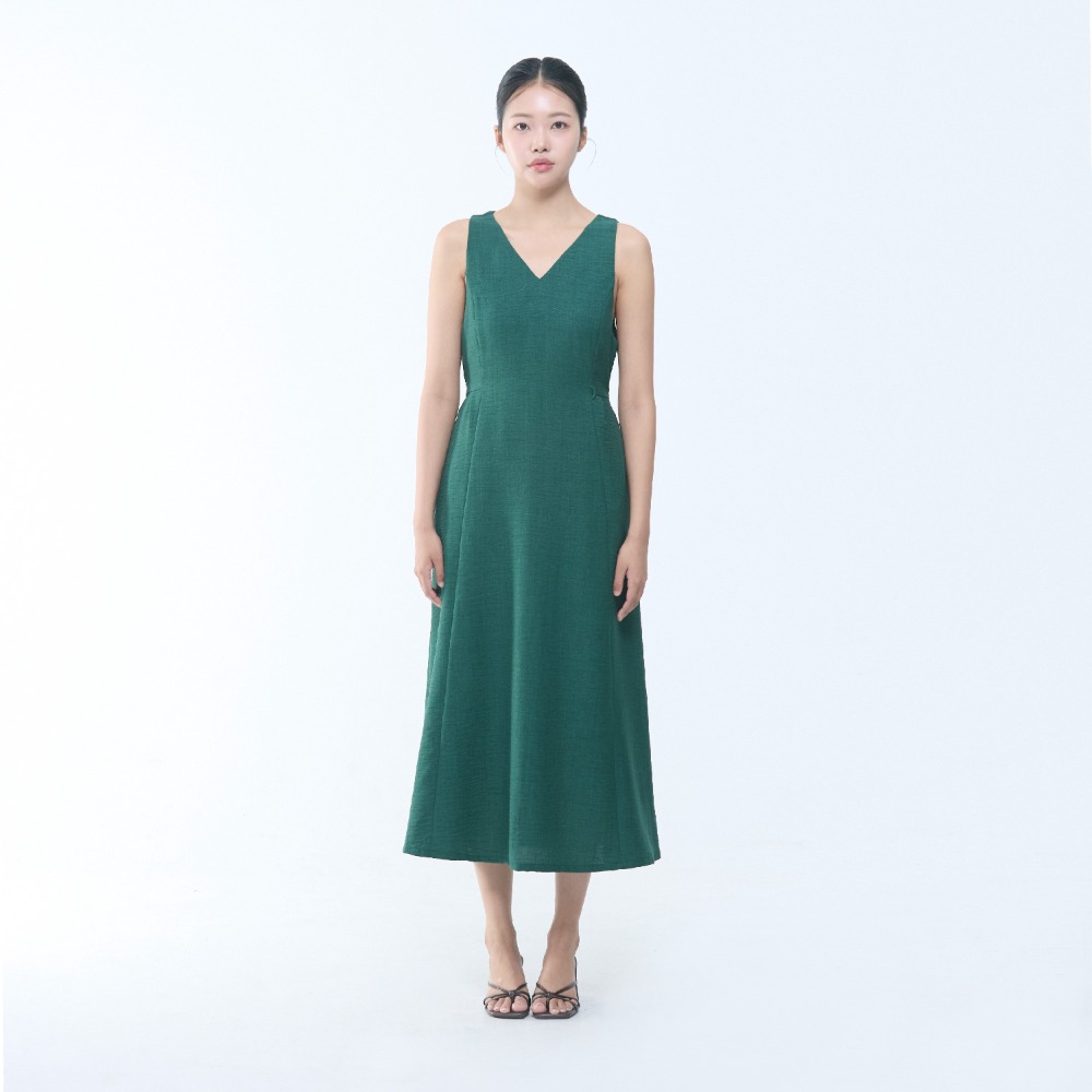 V-Neck Dress [Green]