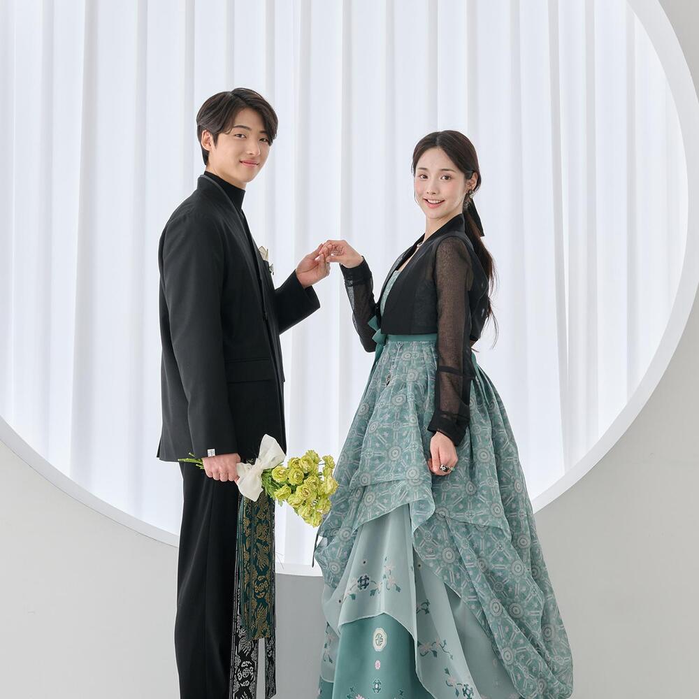 King taejo Eojin Adjust Hanbok Dress [Sage Green]