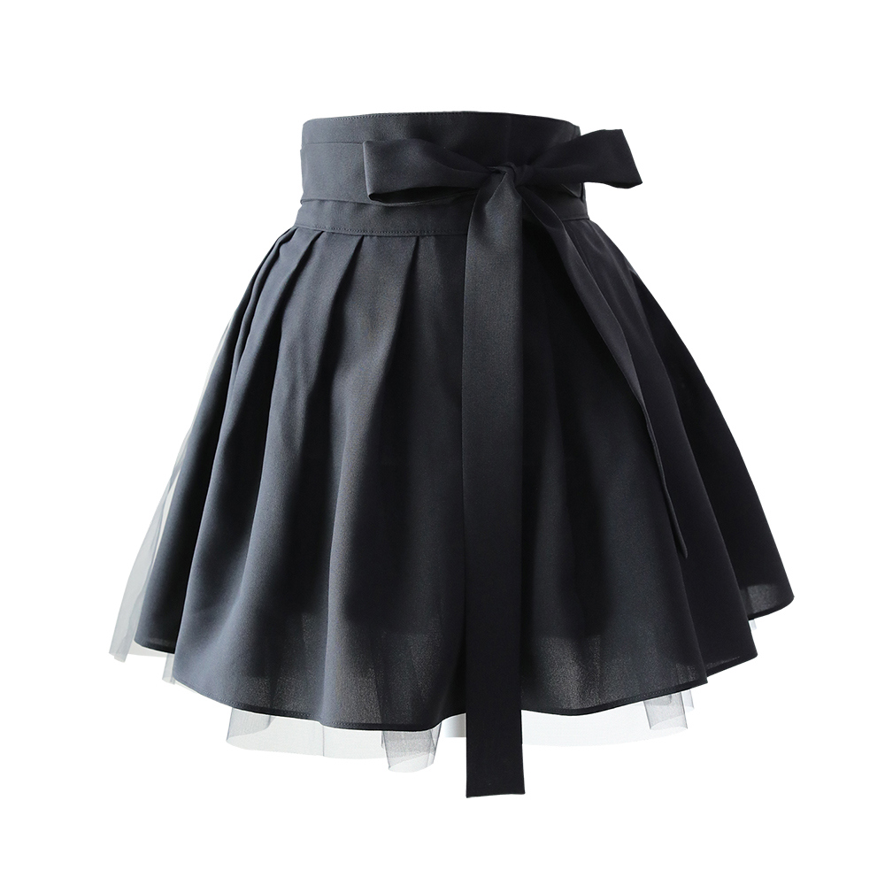 mini skirt charcoal color image-S45L4
