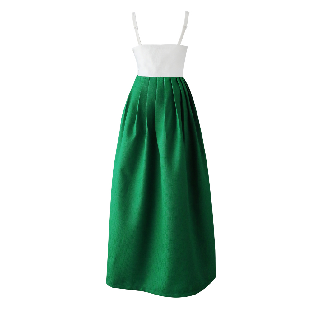 long skirt green color image-S97L6