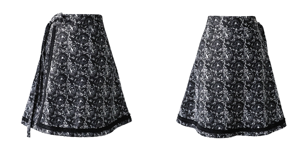mini skirt charcoal color image-S46L2