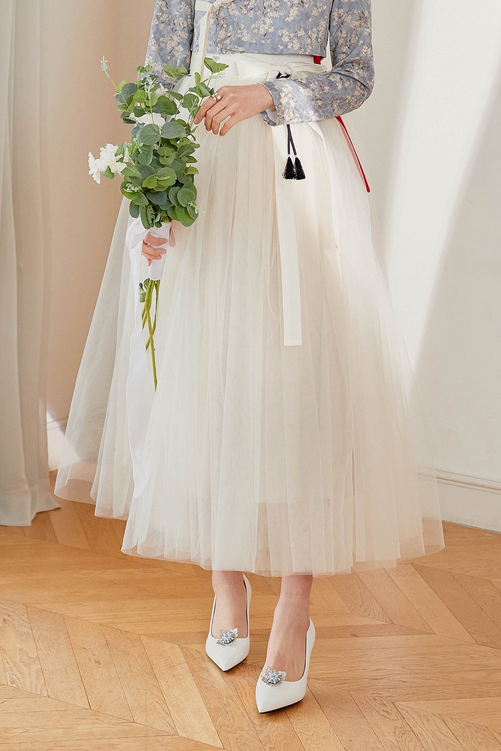 Tulle Wrap Skirt [Ivory]