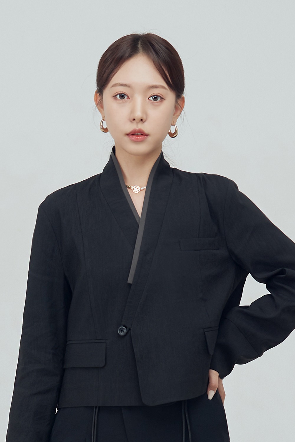 Leerum Linen Jacket [Short-Black]