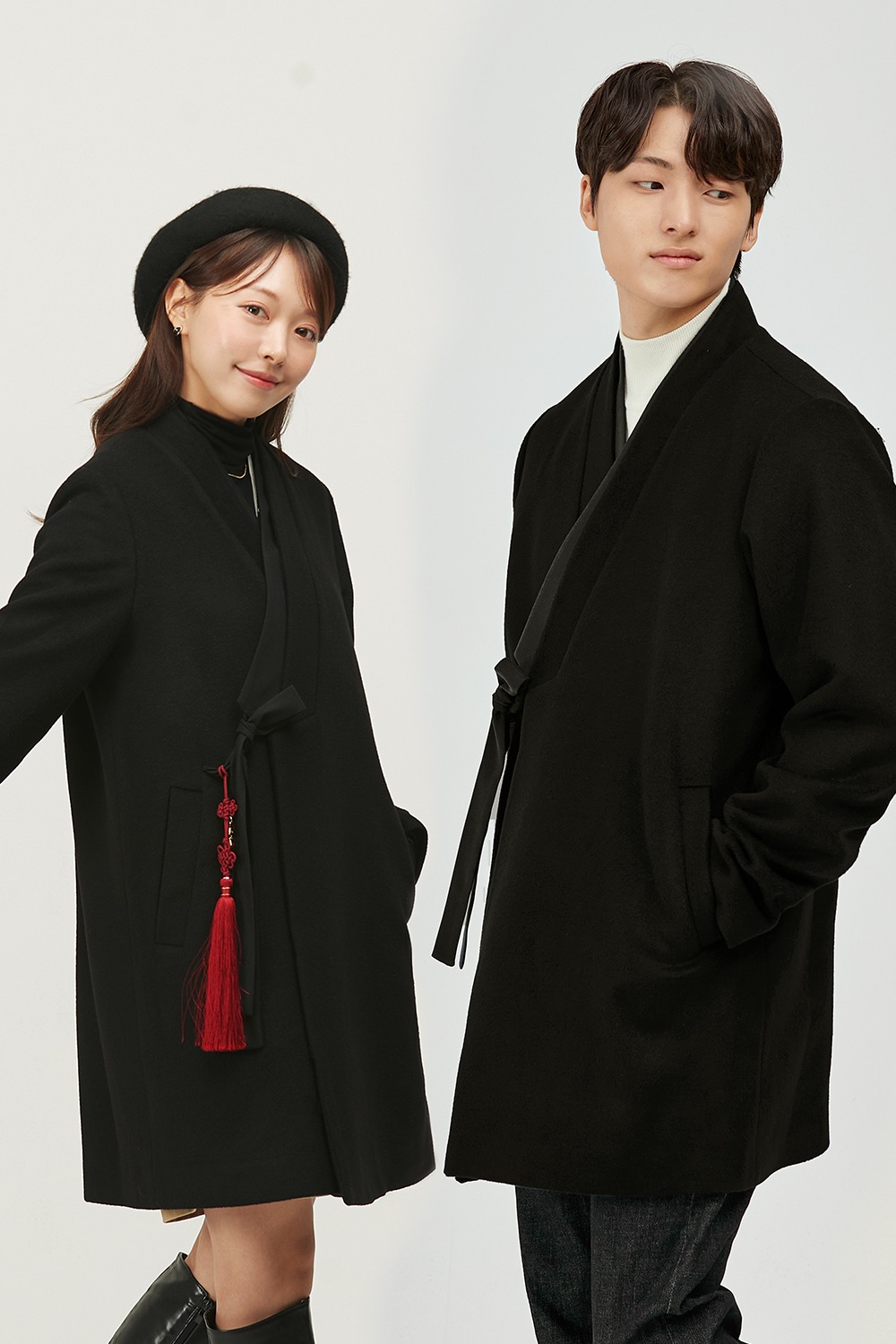 Lambswool Pentagon Git Durumagi Coat [Black]