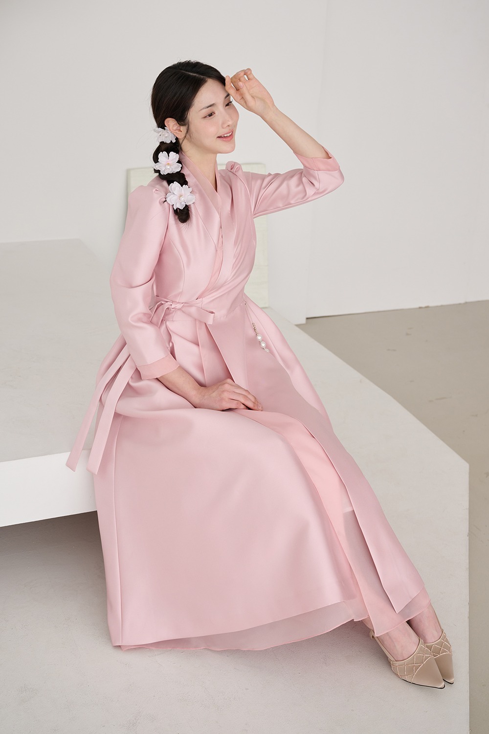 Mikado Graceful Cheollik Dress [Pink]