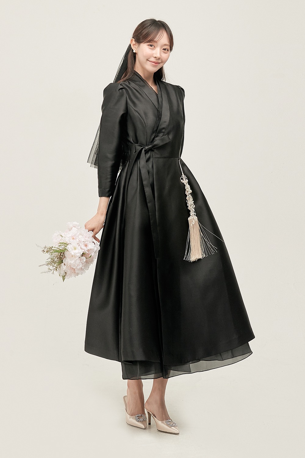 Mikado Graceful Cheollik Dress [Black]