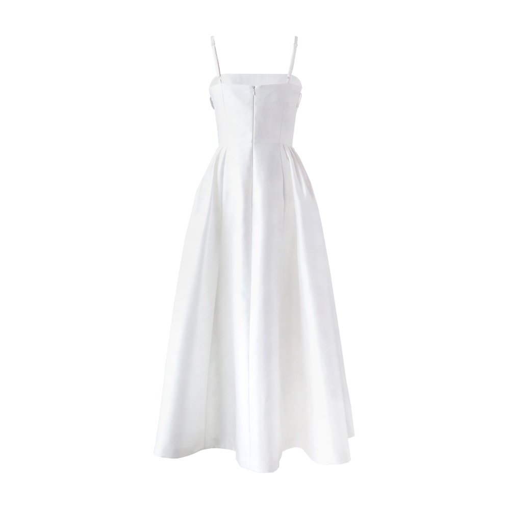 long dress white color image-S37L6