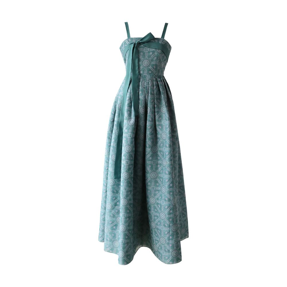 dress dark green color image-S57L39