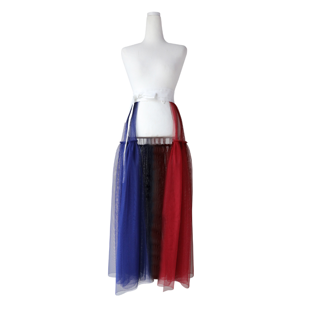 long skirt burgundy color image-S55L1