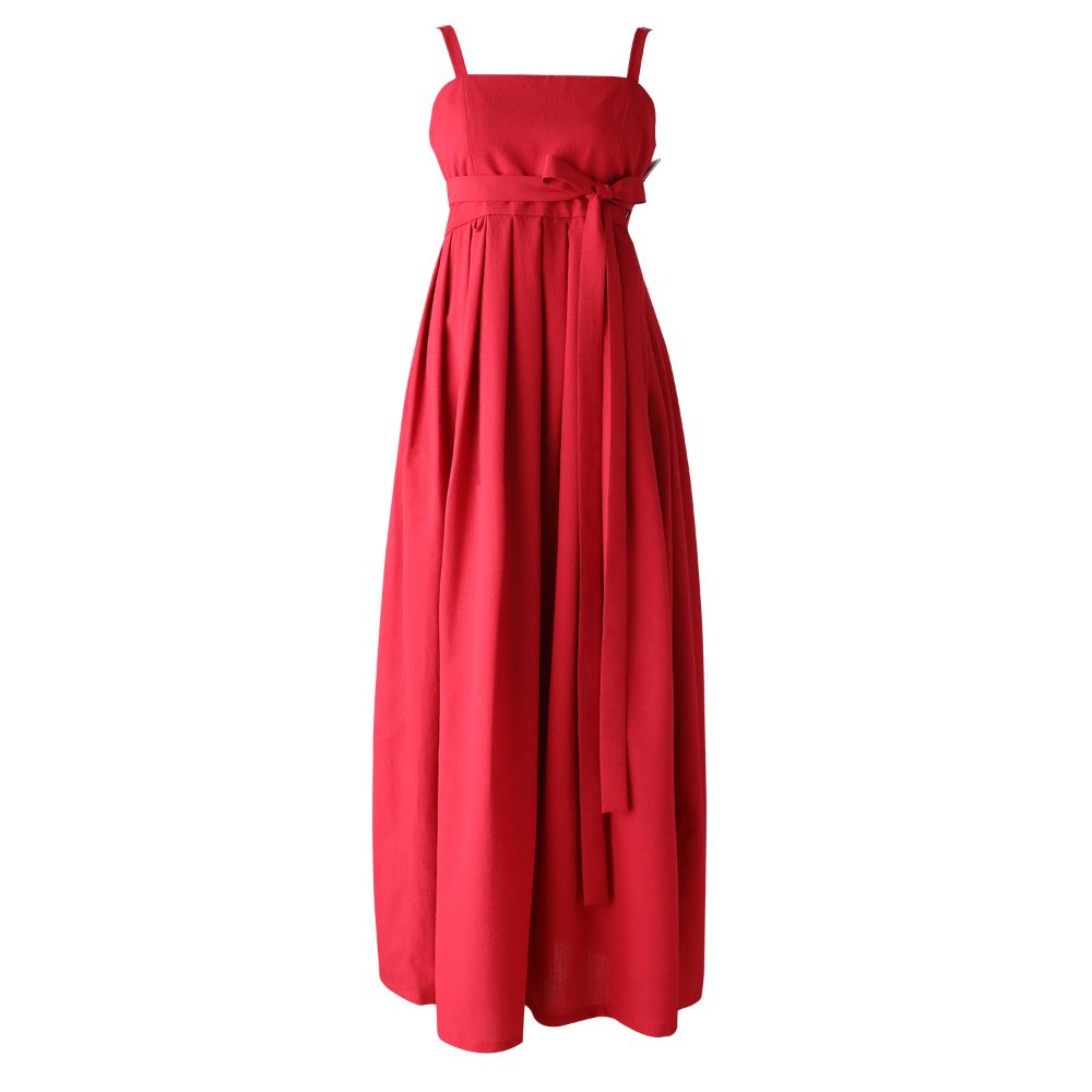 long dress red color image-S84L2