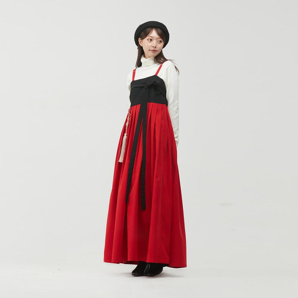 3WAY 소프트 자락치마 [레드] - 리슬, image size:1000x1000