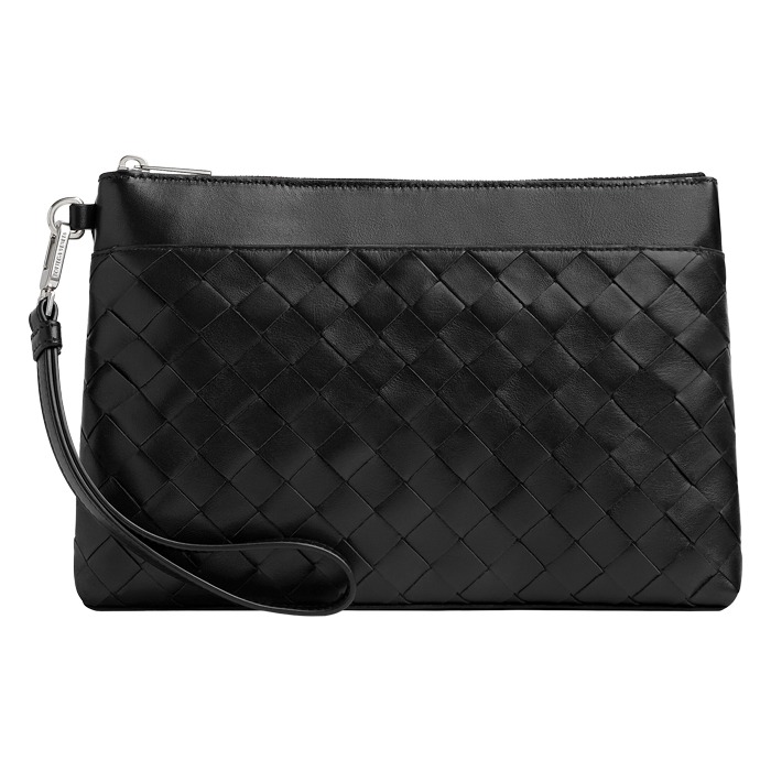 24FW 보테가베네타 블랙 실버 인트레치아토 스트랩 프리즘 파우치 795712 V2HL1 8803BOTTEGA VENETA