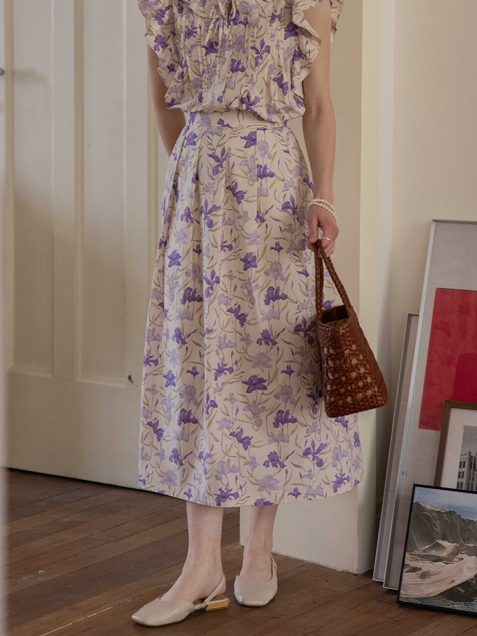 [장도연 착용] CHAVIVE long skirt_lavender