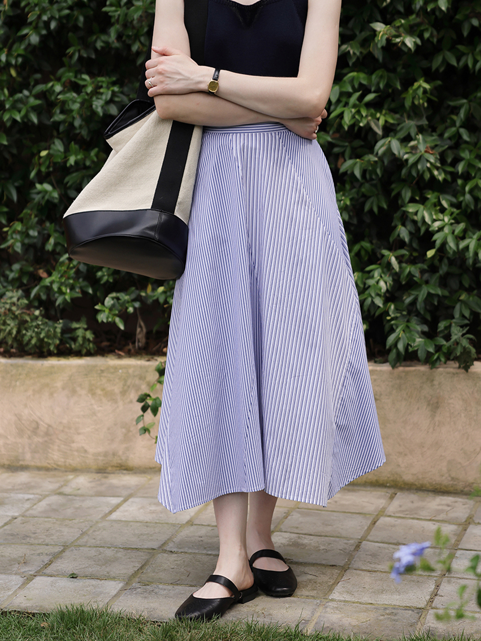 ENID two tone A-line skirt
