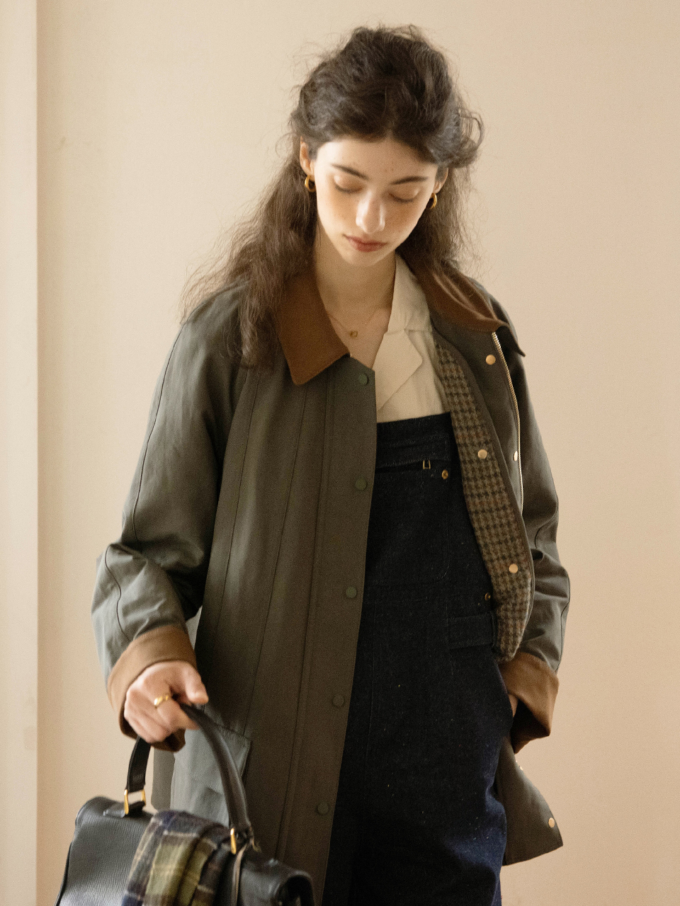 [박지현 착용] KARIDA detachable 3M Thinsulate vest jacket_khaki grey