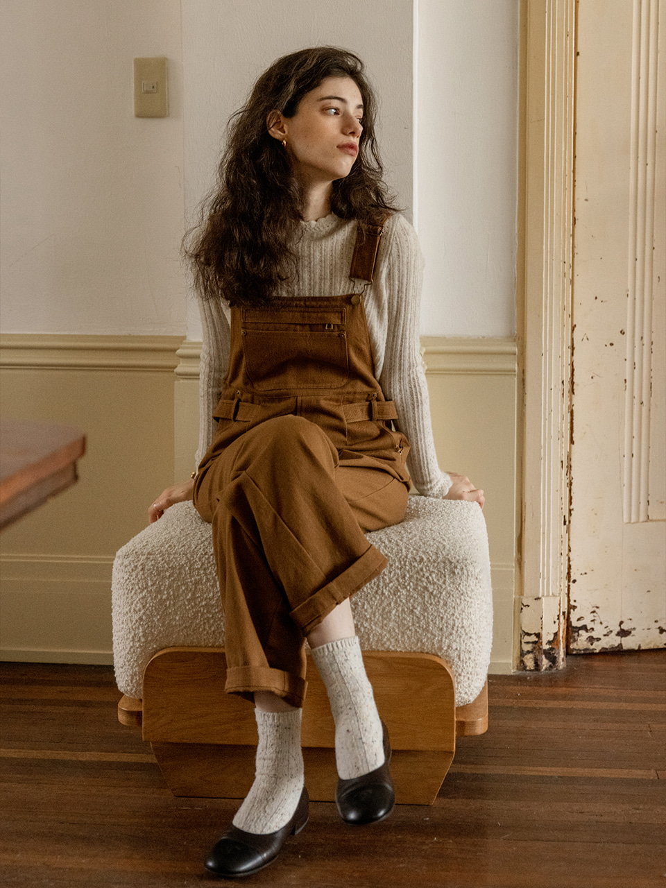 KENNA overall cotton pants_camel