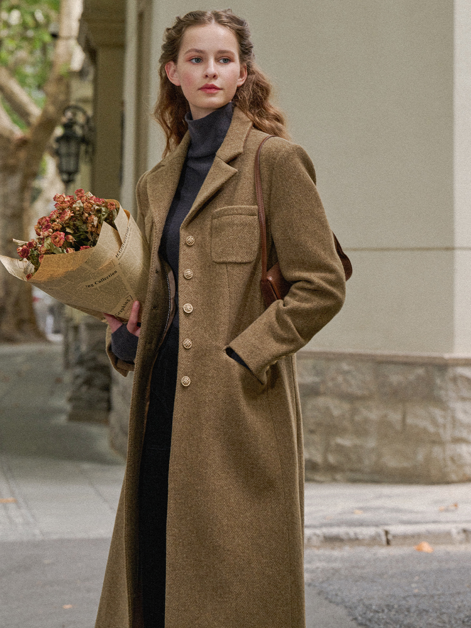 Lenina ♥ BARRIE wool balmacaan handmade coat/追跡付 Lenina ♥ BARRIE wool balmacaan handmade coat/追跡付