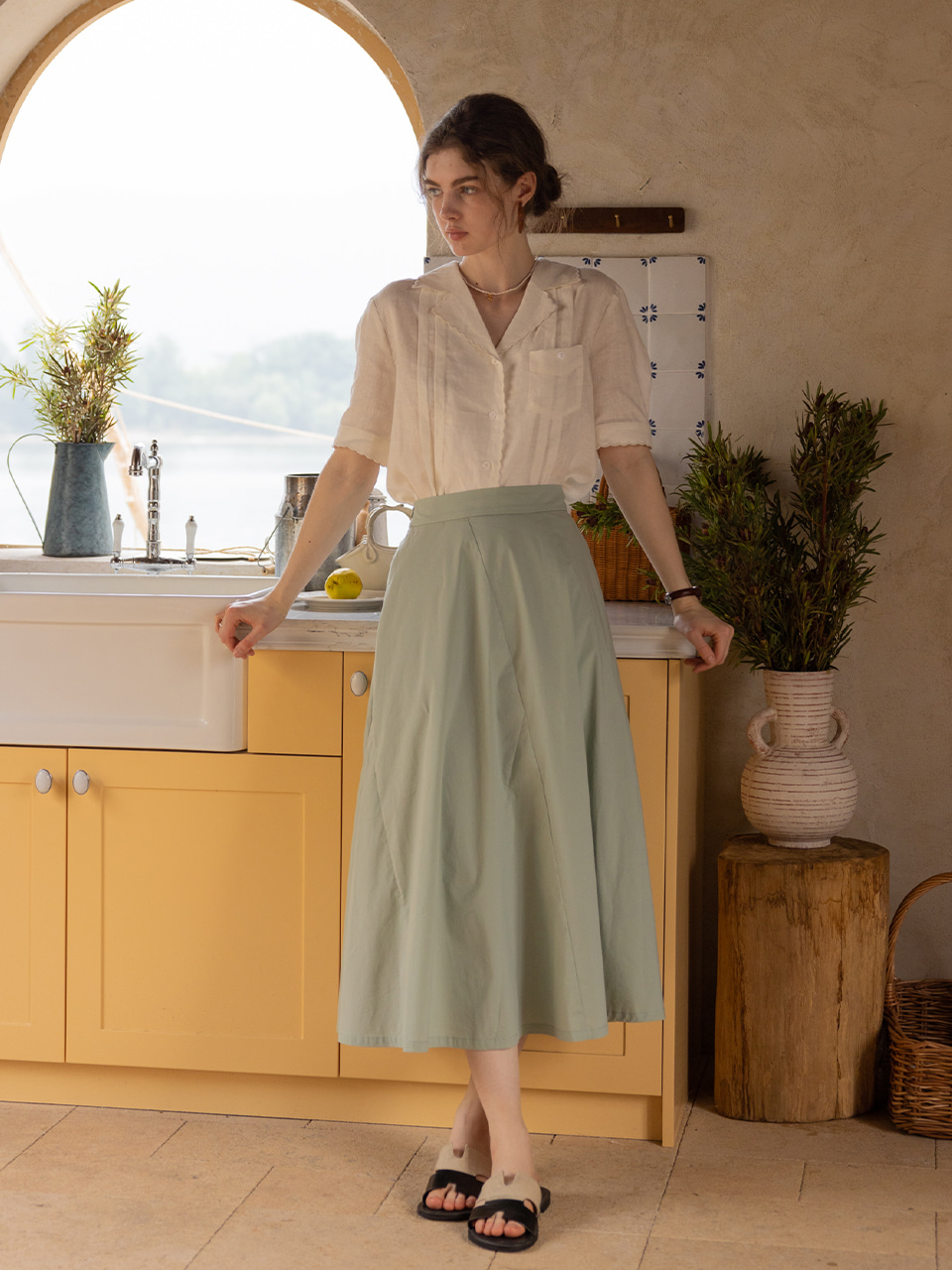 スカート LENINA NEITH daily aline skirt_2colors