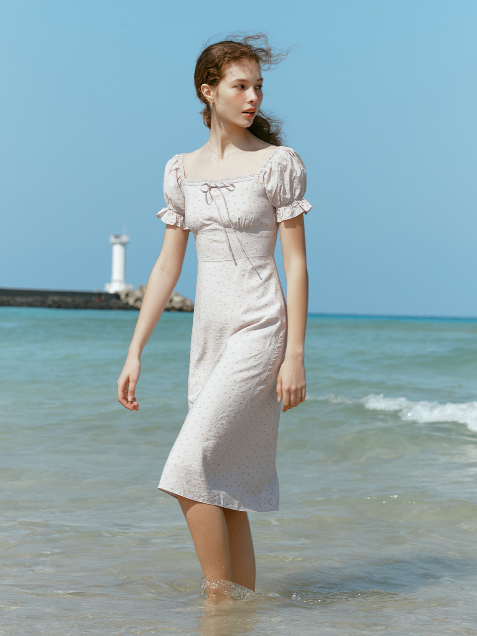 Lenina ♥ RIONA flower puff sleeve dress /追跡付 Lenina ♥ RIONA flower puff sleeve dress /追跡付 (LENINA