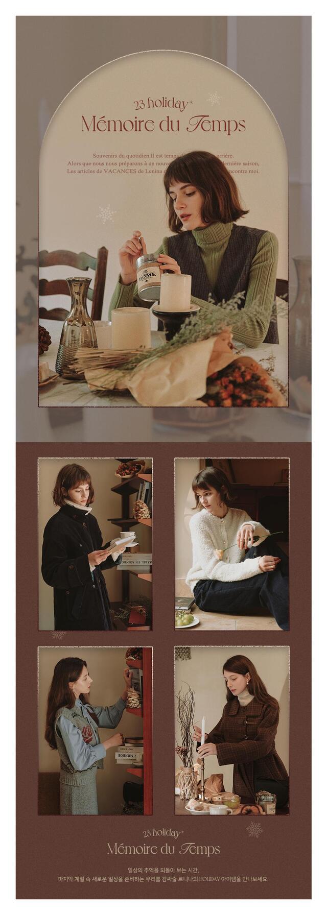 スカート LENINA GLADYS wool check skirt_martini olive GLADYS wool check skirt_martini olive - 르니나