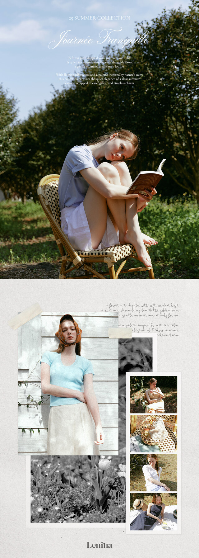 MINOU puff sleeve embroidery dress_cream - 르니나