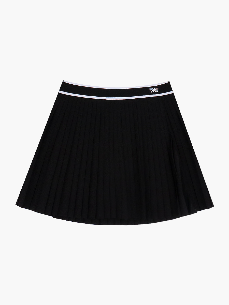 SUMMER ALL OVER PLEATED SKIRT_BK