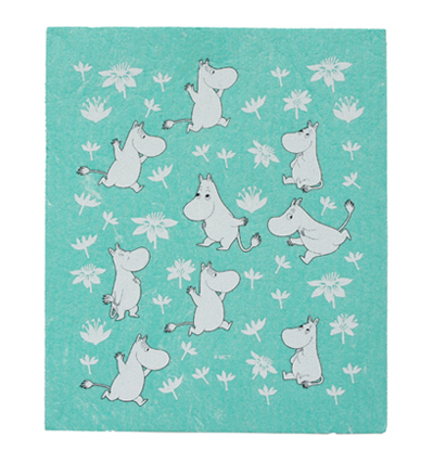 [재입고]Moomin Dishcloth green 셀룰로오스 행주