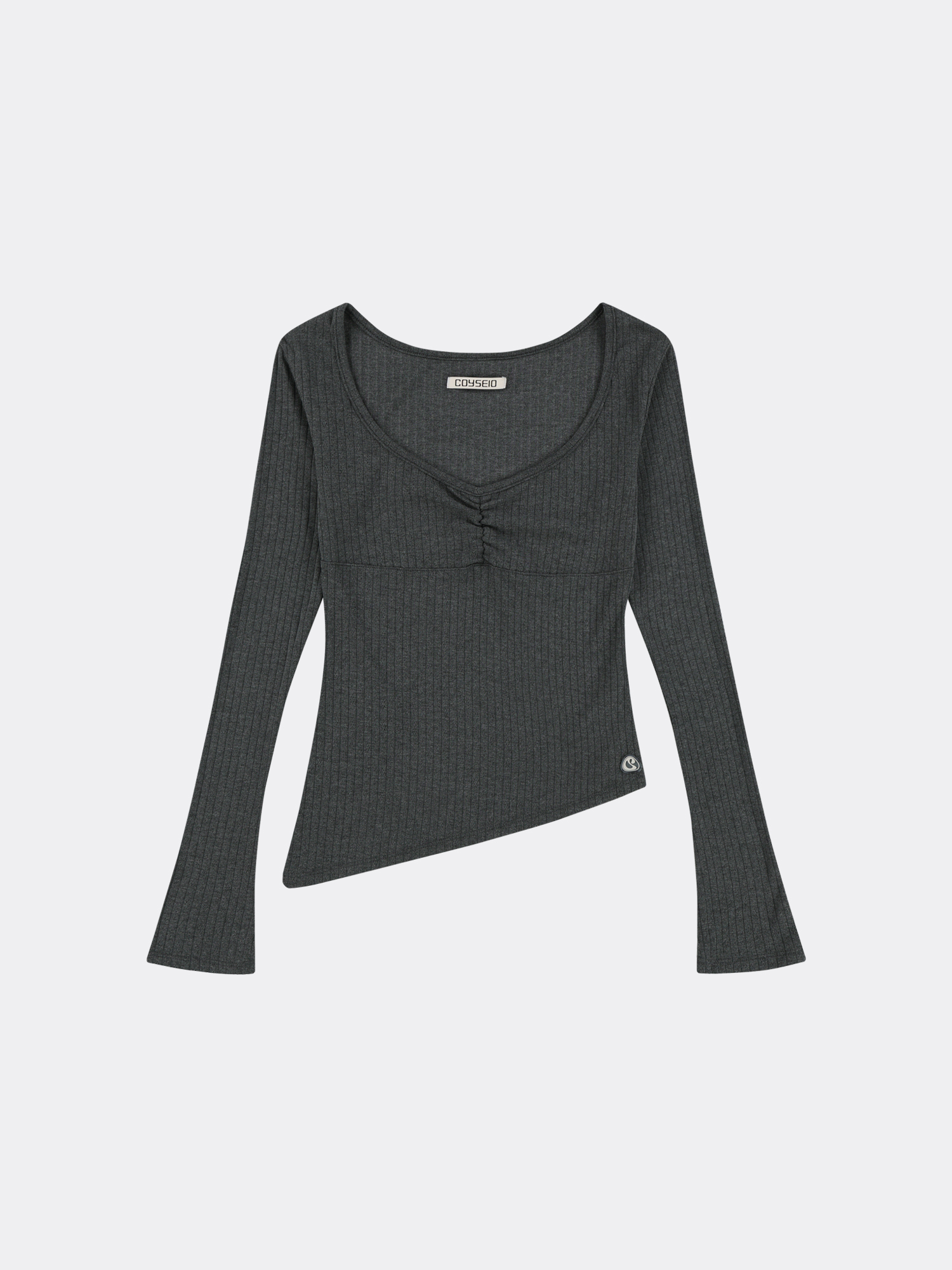 ☆送料・関税込☆COYSEIO★UNBALANCE SHIRRING TOP★Tシャツ★ COYSEIO】送料/関税込 BUNBALANCE SHIRRING TOP (COYSEIO/T