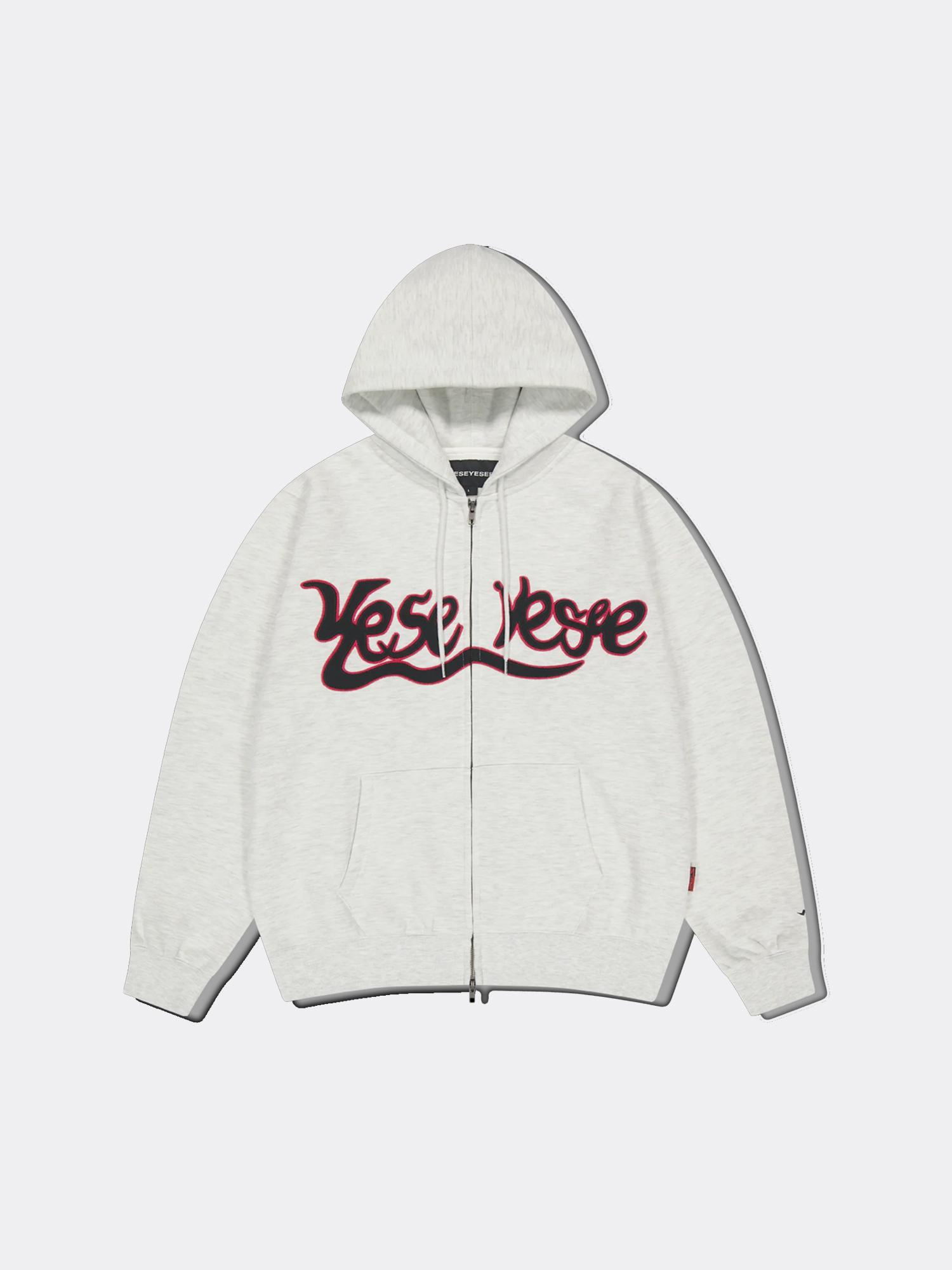 【YES EYE SEE】Y.E.S Snail Logo Zip-up Hoodie Light Grey yeseyesee® :: Y.E.S Snail Logo Zip-up Hoodie Grey
